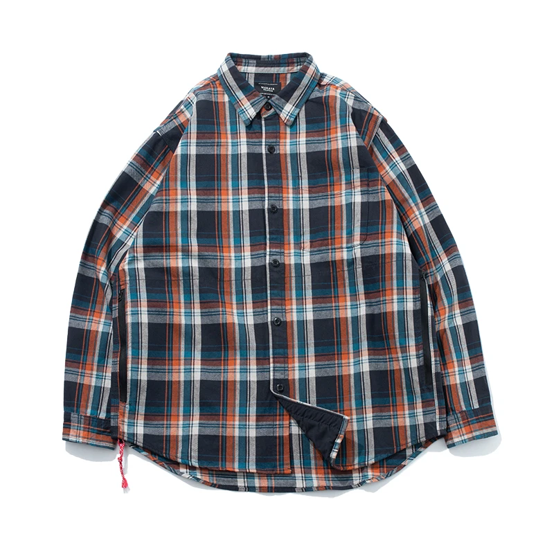 百搭宽松格子衬衫#0506