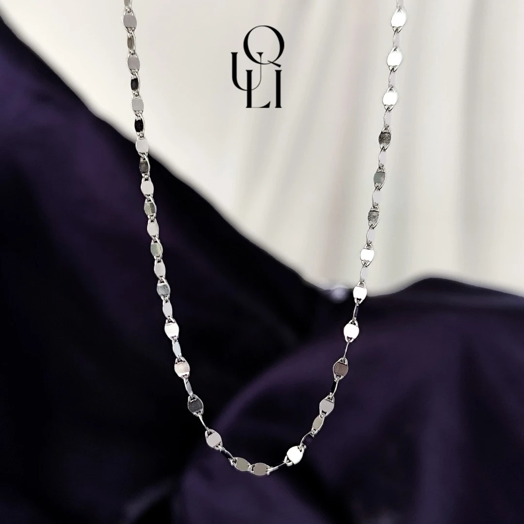 链子925银 「意大利式手工」意大利式亮面圆片银项链 1h4822