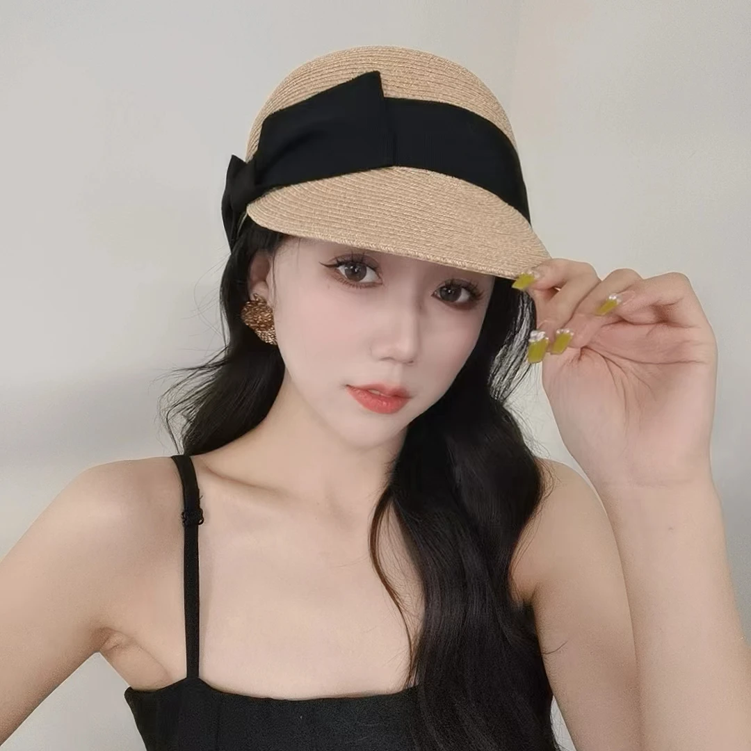 56-58cm春季帽子蝴蝶结织带马术帽  雪雪1183