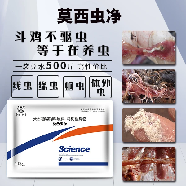 【斗鸡莫西虫净】体内体外双驱斗鸡干瘦干吃不长