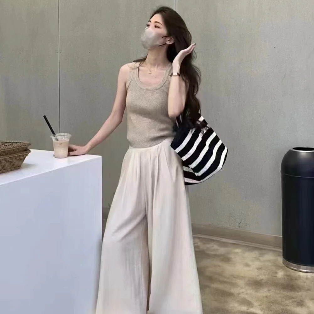 针织毛织显瘦气质时尚休闲百搭小众无袖设计感上衣背心858