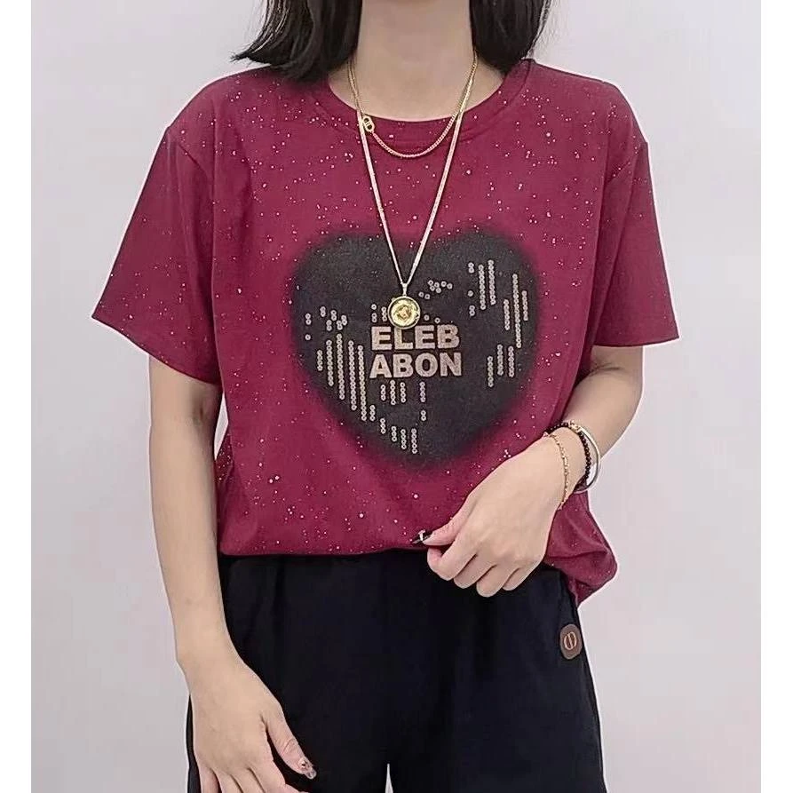 2024年新款潮流女装百搭休闲时尚爆款显瘦圆领宽松短袖t恤-ZT6759