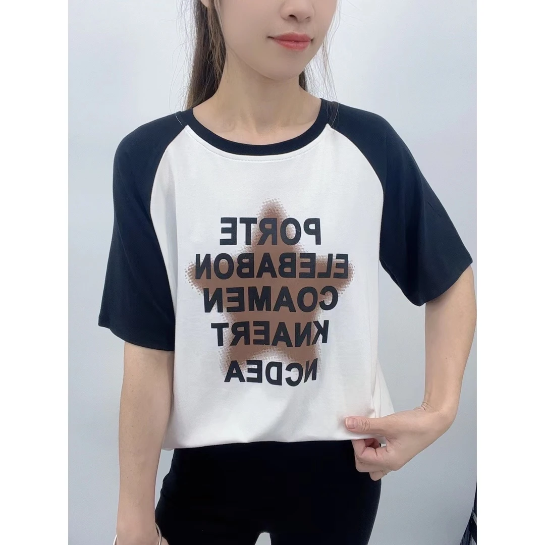 2024年新款潮流女装百搭休闲时尚爆款显瘦圆领宽松短袖t恤-ZT6651