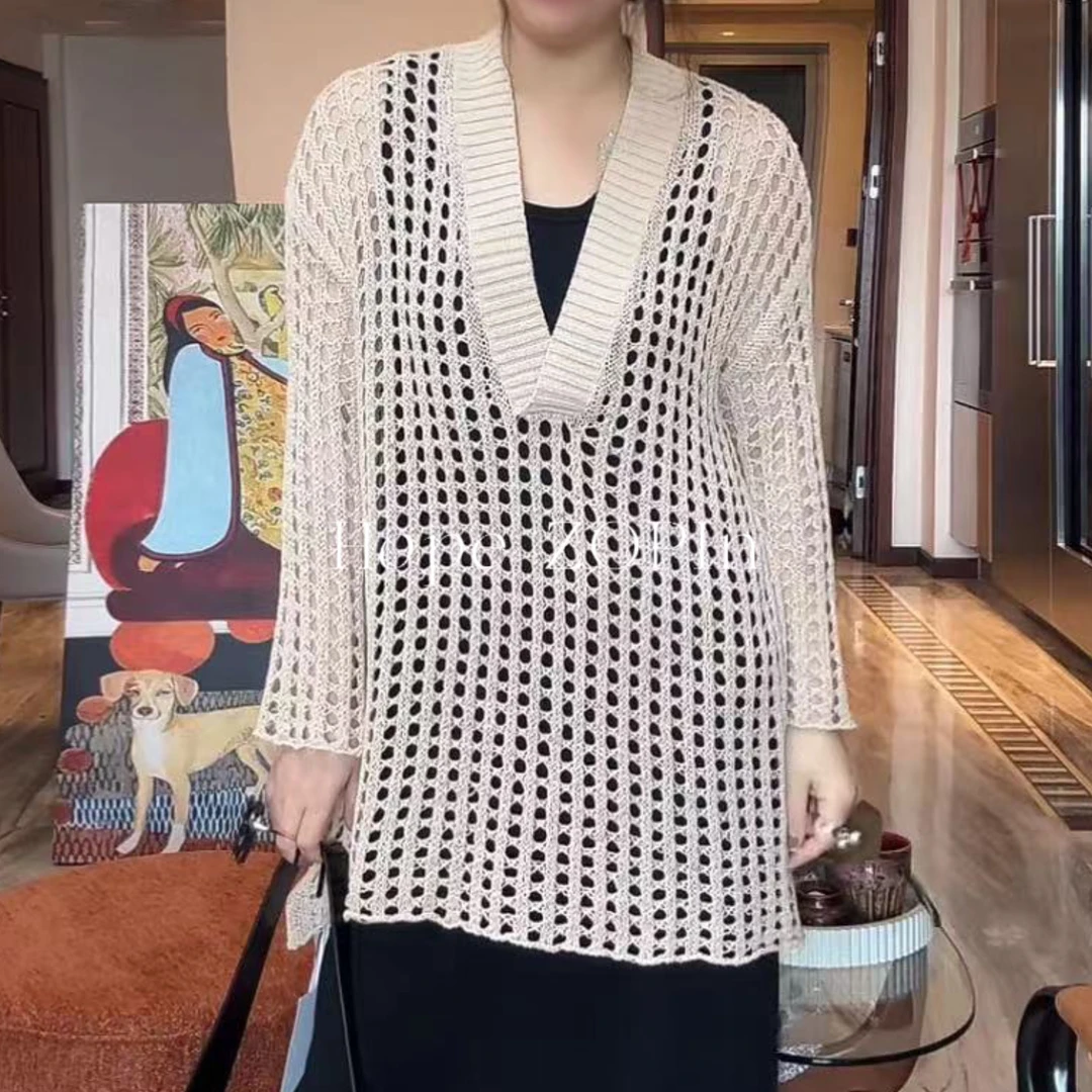 【大G精选】“编织美学” 法式腔调套头v领针织衫