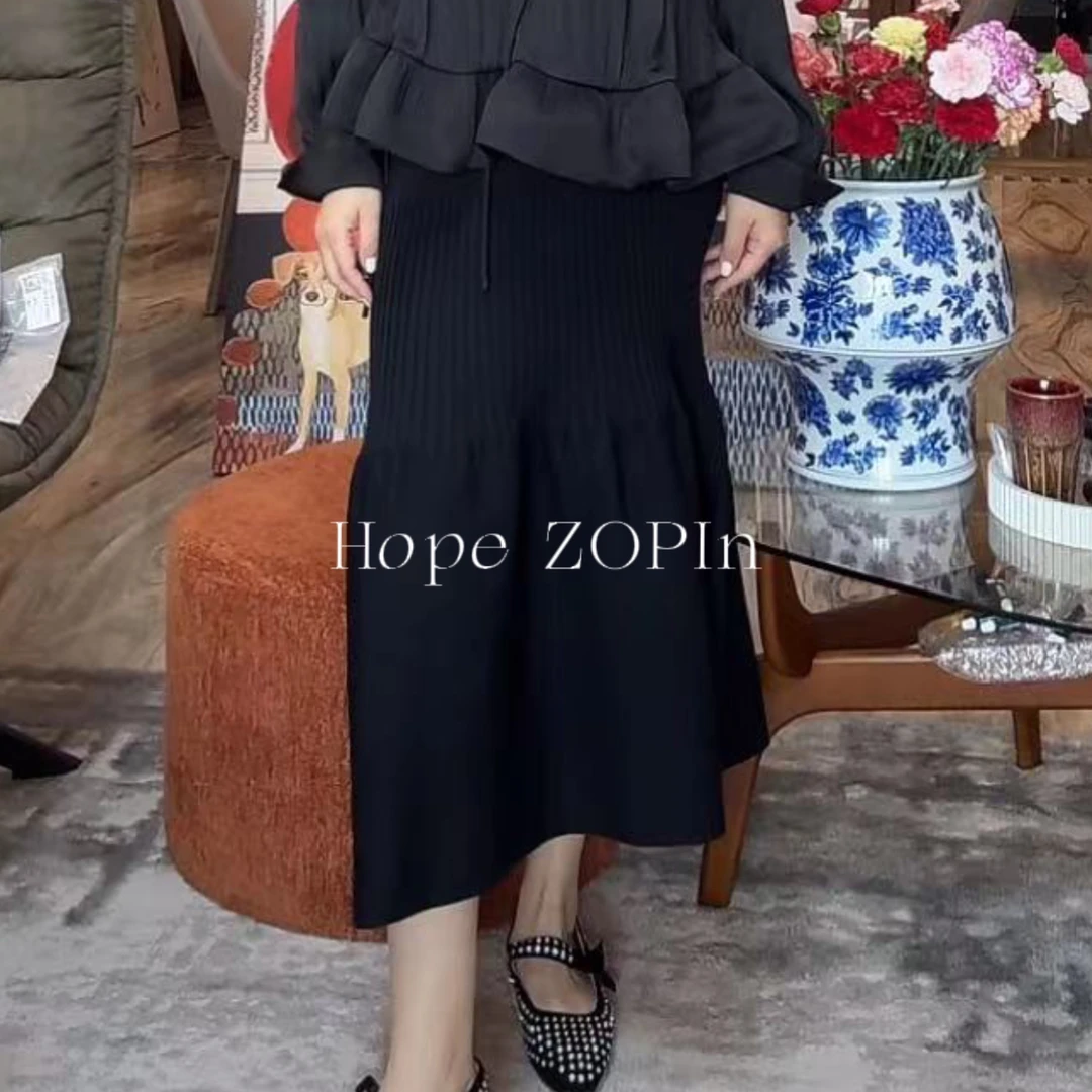 【大G精选】“别出心裁” 法式腔调针织抹胸裙半裙