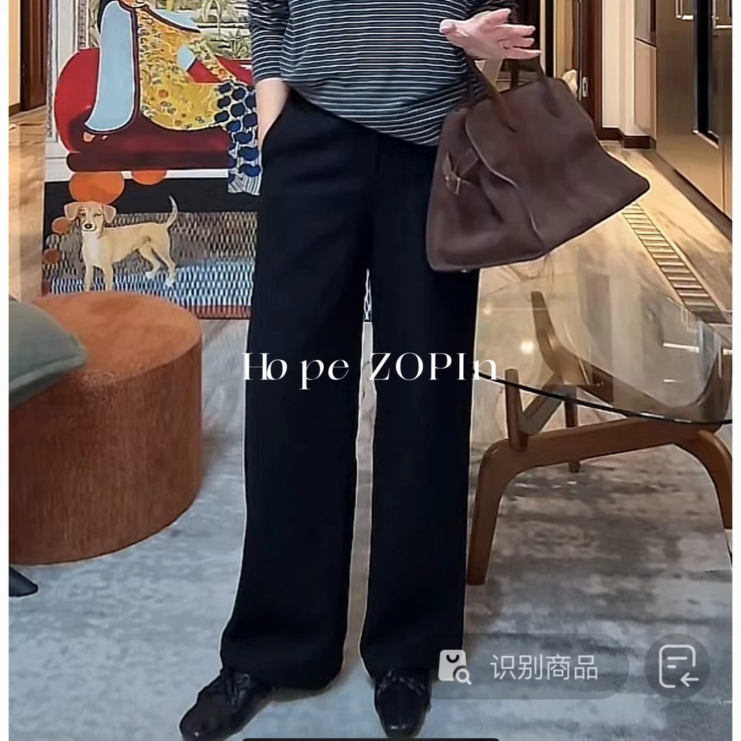【大G精选】“温暖随行” 简约高级羊毛混纺休闲裤