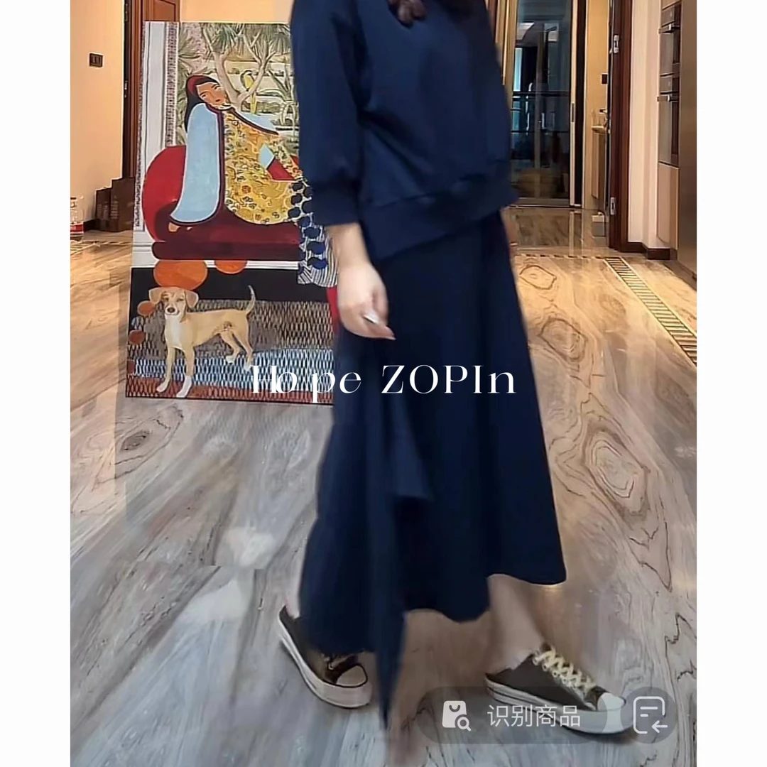 【大G精选】“时髦立裁” 小众设计感立裁松紧腰抽绳半裙