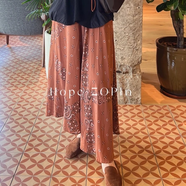 【大G精选】“意想不到” 法式腔调印花松紧腰半裙