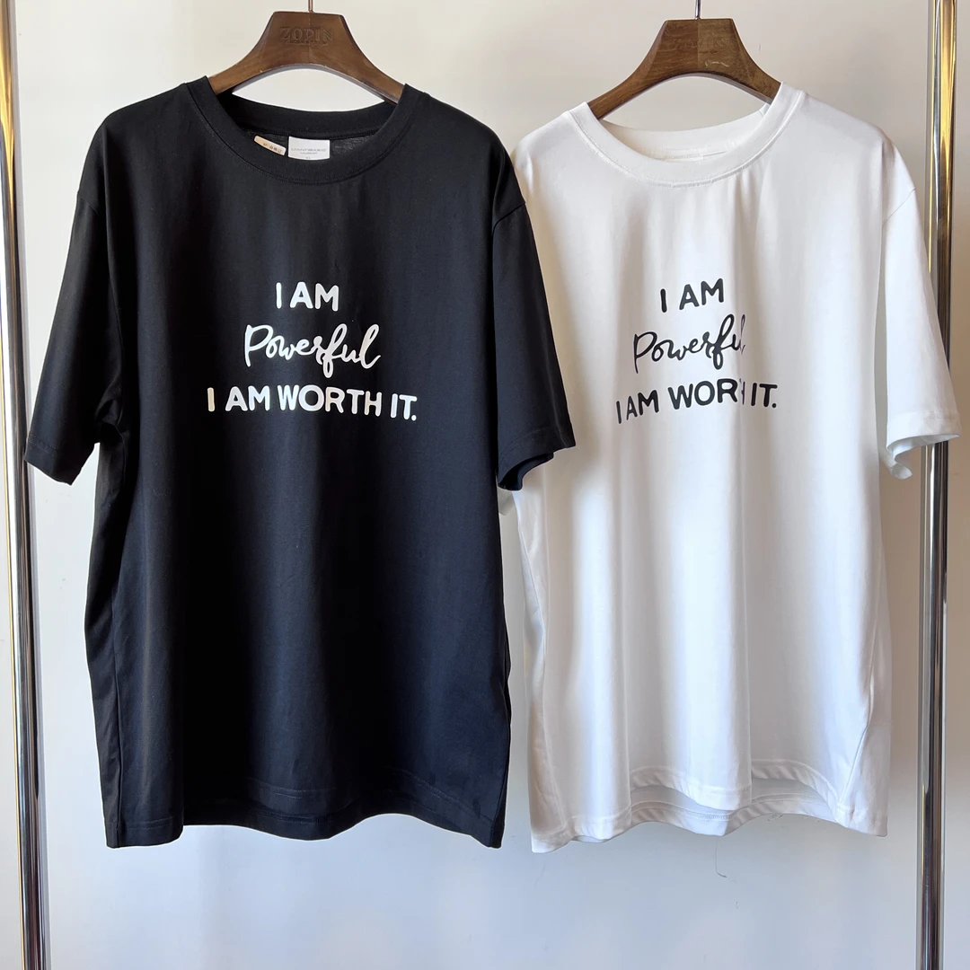 【大G精选】“值得拥有” 小众设计感字母印花T恤