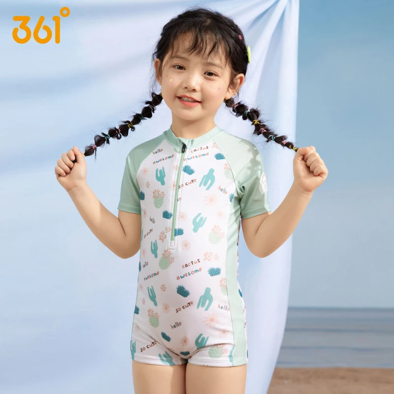 361°儿童泳衣女孩2025新款女童泳衣宝宝小童中大童连体游泳衣温泉