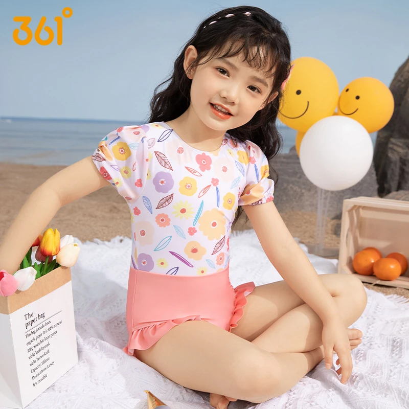 361°儿童泳衣女孩2024年新款女童泳衣2岁3岁宝宝婴幼儿连体游泳衣