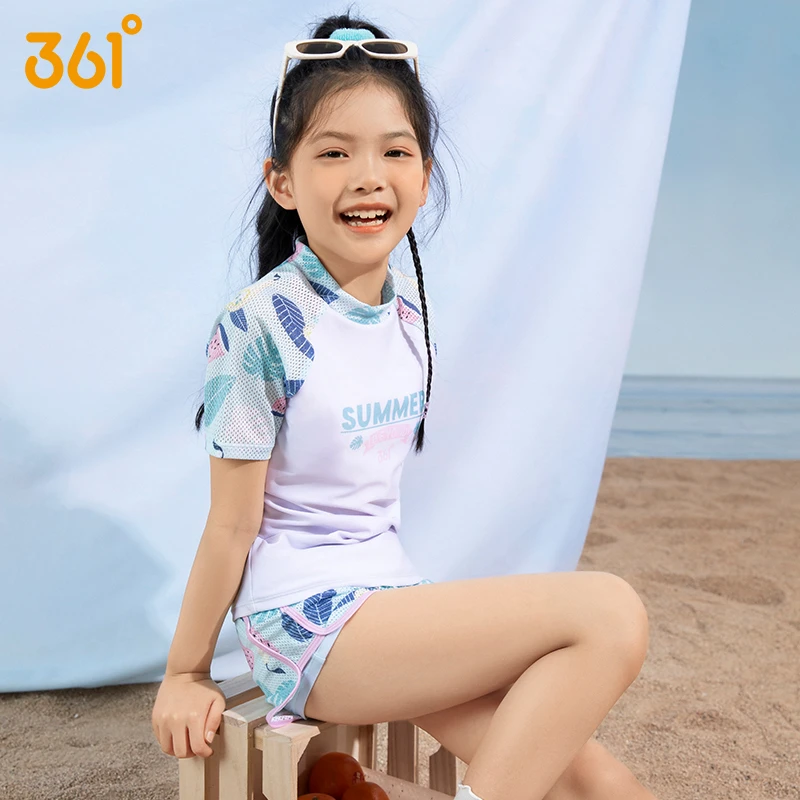 361°泳衣女孩2025年新宝宝泳衣女童中大童分体运动训练游泳衣泳裤