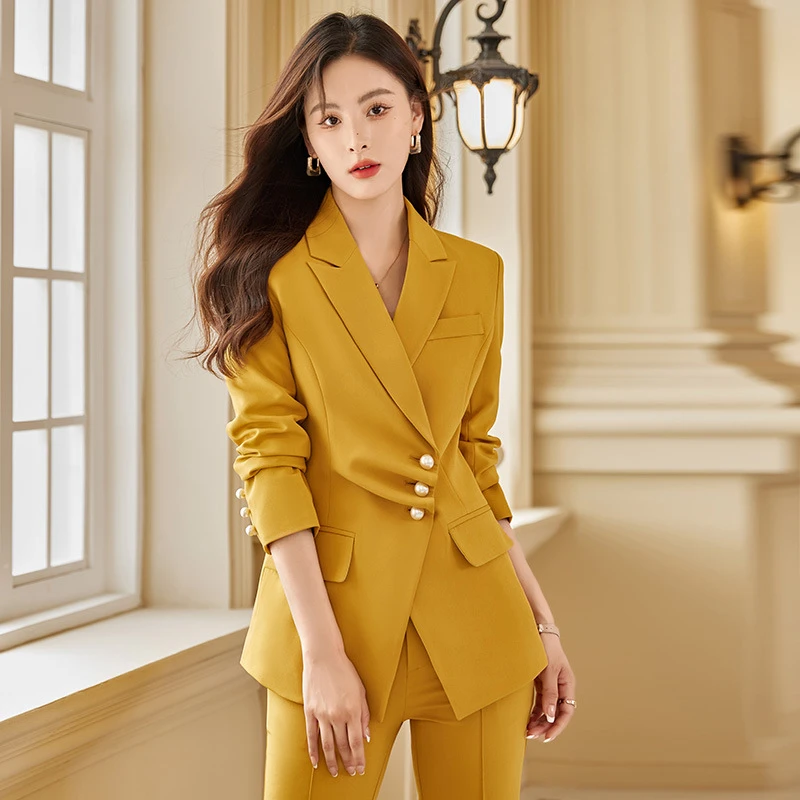 气质修身西装女春秋季时尚韩版轻熟风名媛女神范休闲职业西服外套