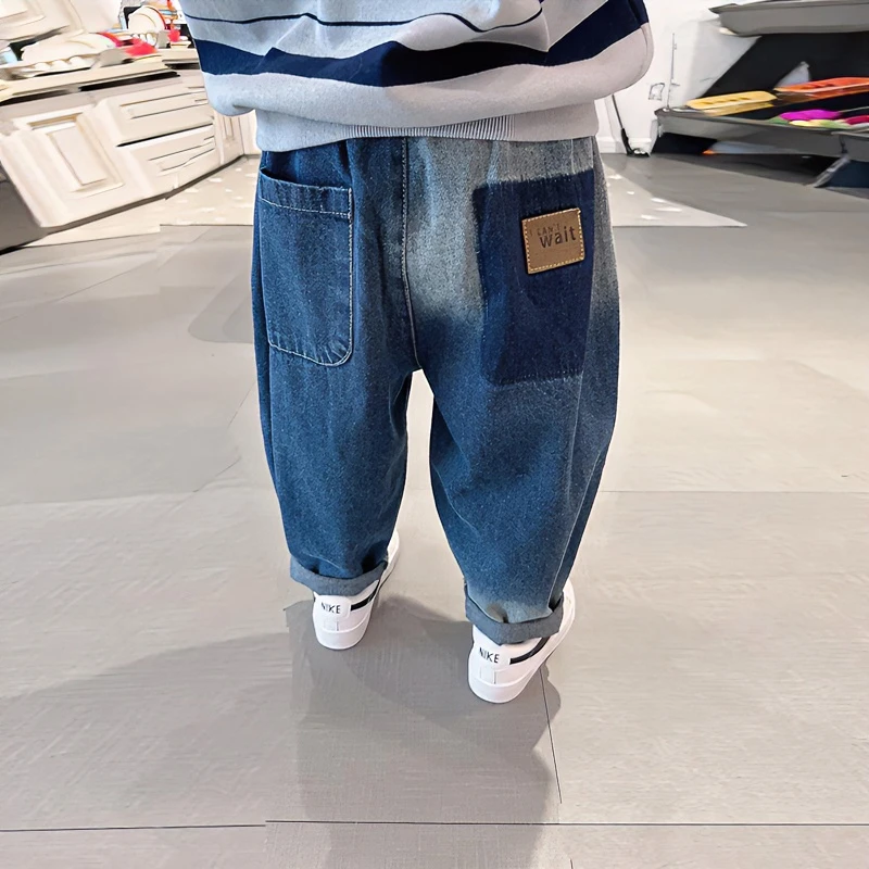 男童牛仔裤春秋款儿童春季休闲裤子2025秋装新款小童男宝宝哈伦裤