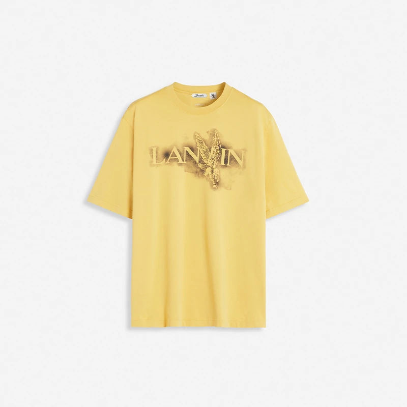 LANVIN x FUTURE LAB男女同款印花T恤休闲百搭oversize纯棉夏季
