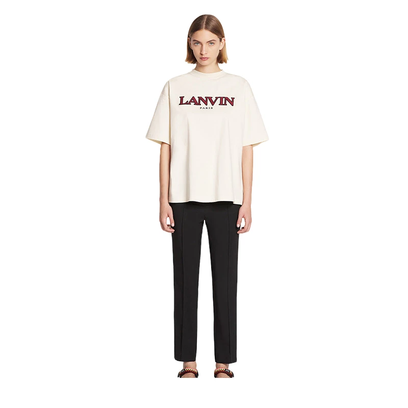 LANVIN浪凡 女士宽松版型 LOGO 短袖T恤