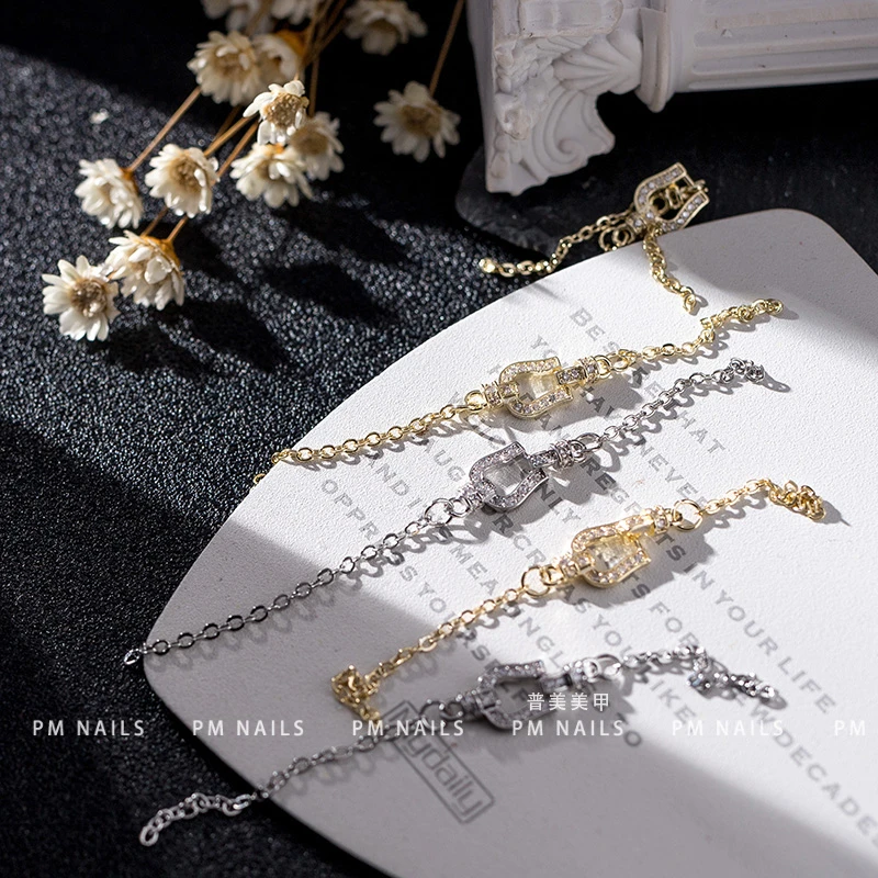 美甲镀真金LZ同款金属马蹄链条503号-504号2颗非偏远拍满15元包邮