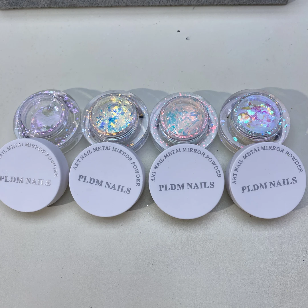美甲雪绒云锦粉幻彩欧箔超薄高亮极光冰箔粉