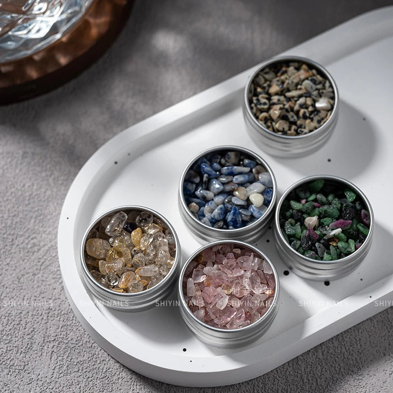 小众设计新中式原石素材高品质天然石头美甲饰品diy手工装饰材料