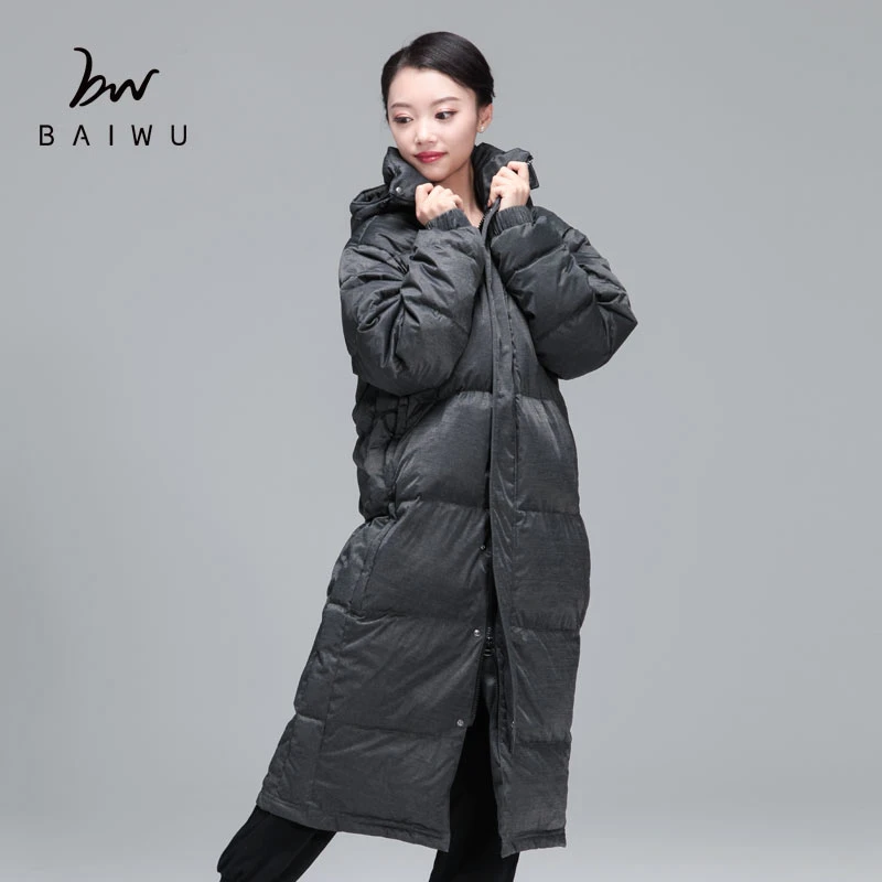 柏屋舞蹈保暖加长加厚羽绒服艺考防寒白鸭绒服女成人118117004