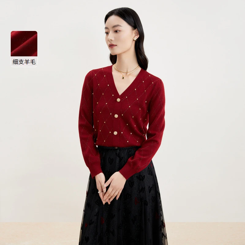 Koradior/珂莱蒂尔秋冬新款长袖针织KZ02507A8