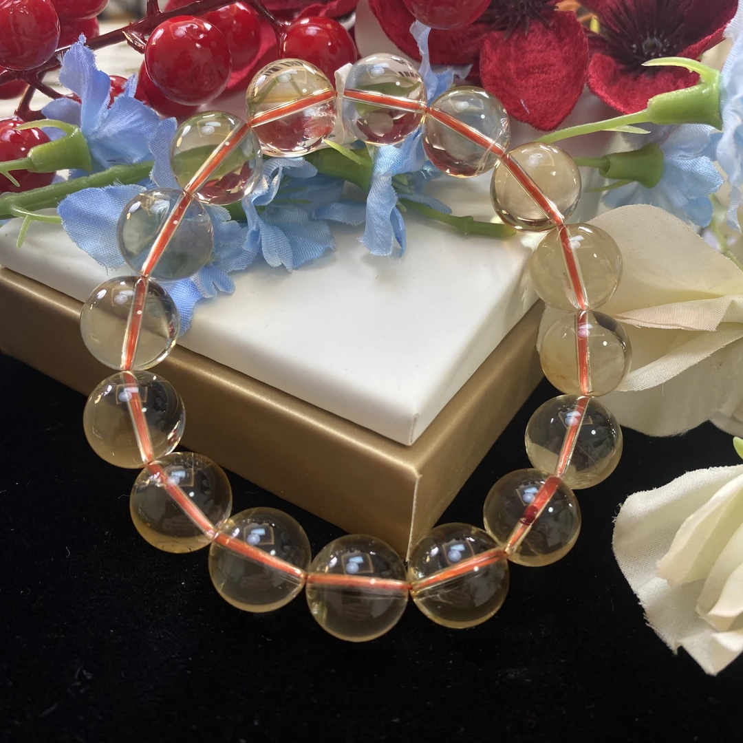 【巨伶石】黄水晶手串