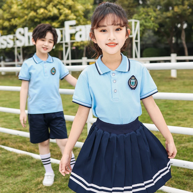 夏季新款童装男女英伦套装小学生校服儿童表演服幼儿园园服两件套