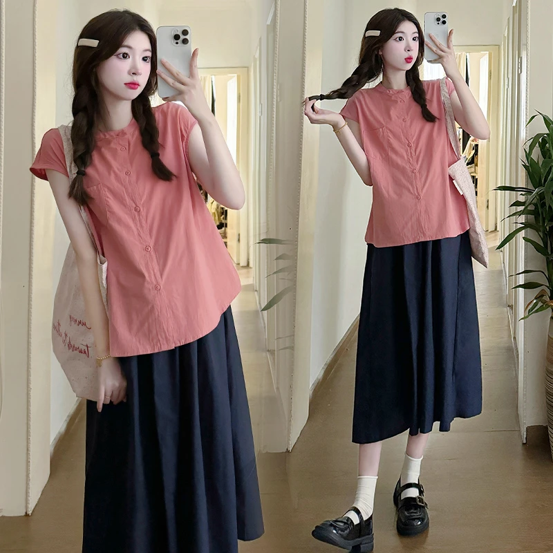 【喵久久】孕妇装夏季连衣裙日系复古娃娃衫可哺乳显瘦孕妇半身裙