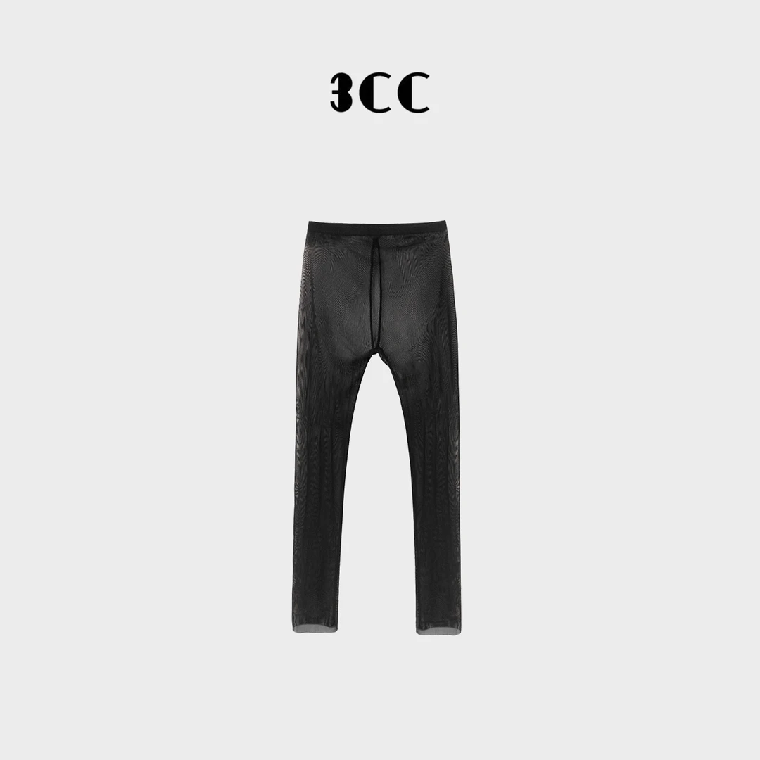 3CC百搭单品【网纱打底裤】 舒适薄款弹力丝可踩脚打底裤 7200