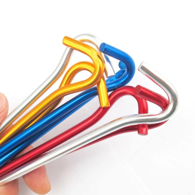 户外野营配件帐篷地钉风绳 超轻铝合金地钉cm 高强度铝地钉绳稳固