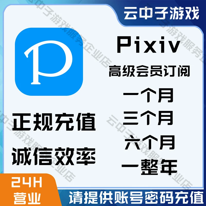 P站会员 PIXIV高级会员代充值 月会员/季会员/半年会员 正规安全