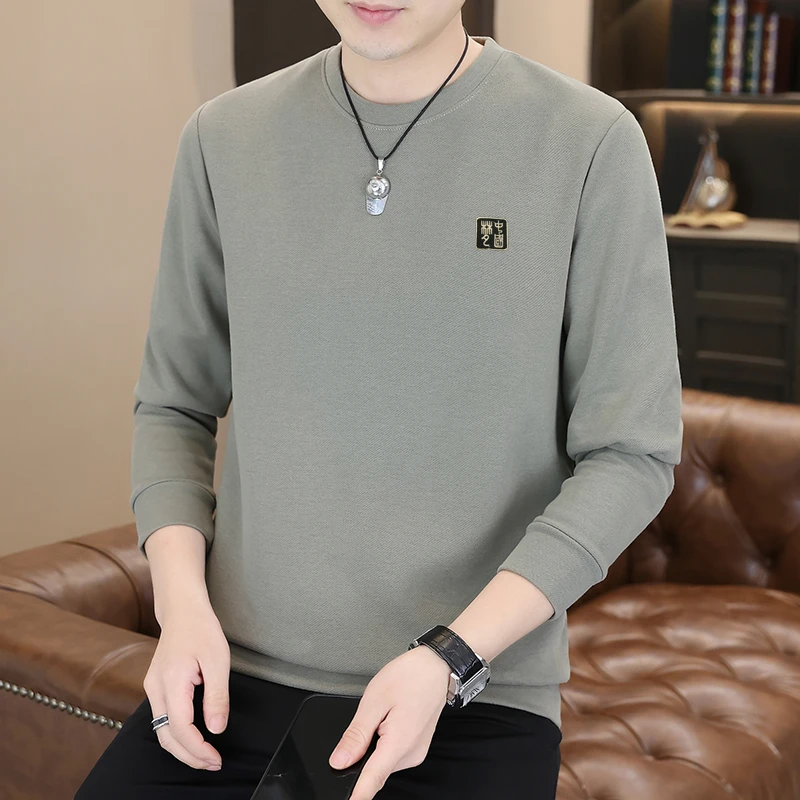 8711英文秋新款爆款男款卫衣男轻奢高级品质男装2025潮牌