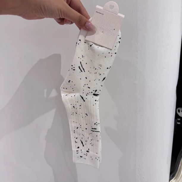 袜子秋冬简约黑白