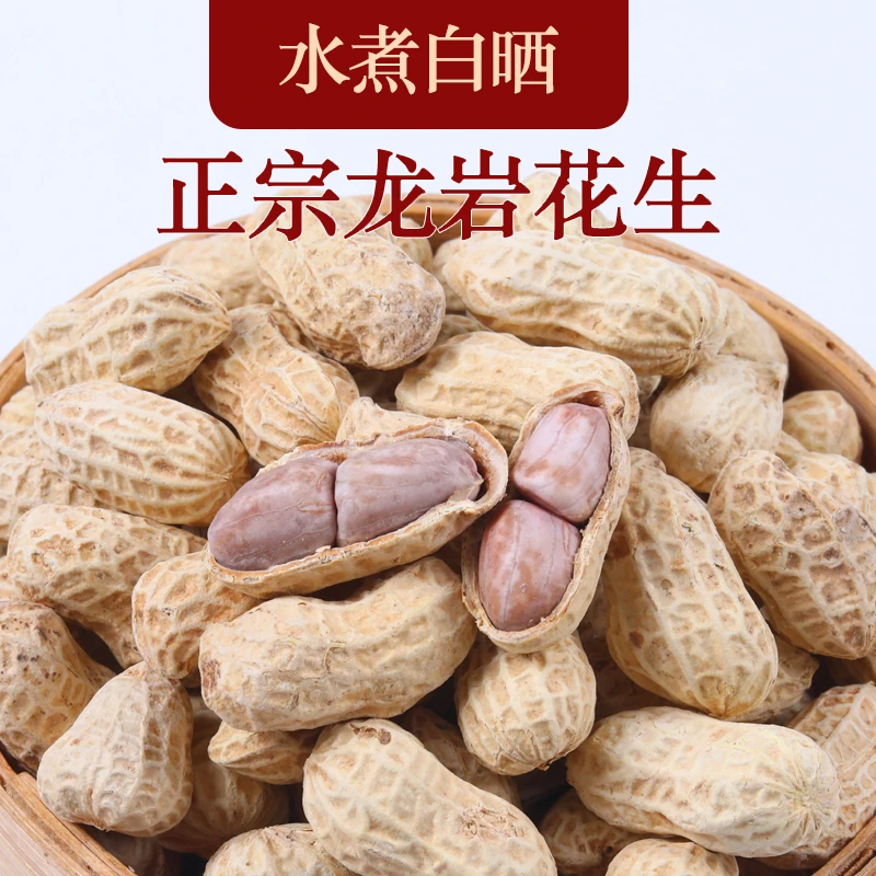龙岩花生水煮白晒湿烤咸香农家带壳福建闽西特产零食500克1000克