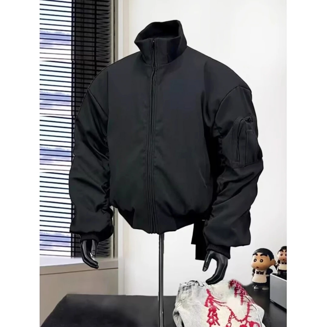 Bomber立领ma1飞行员夹克棉服男冬季加厚夹棉cleanfit棒球服外套