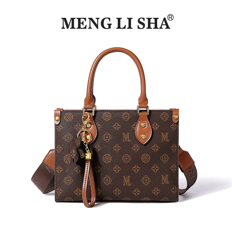 Mengl isha/梦丽莎 经典复古系列【丽人】小容量单肩手提托特包斜挎