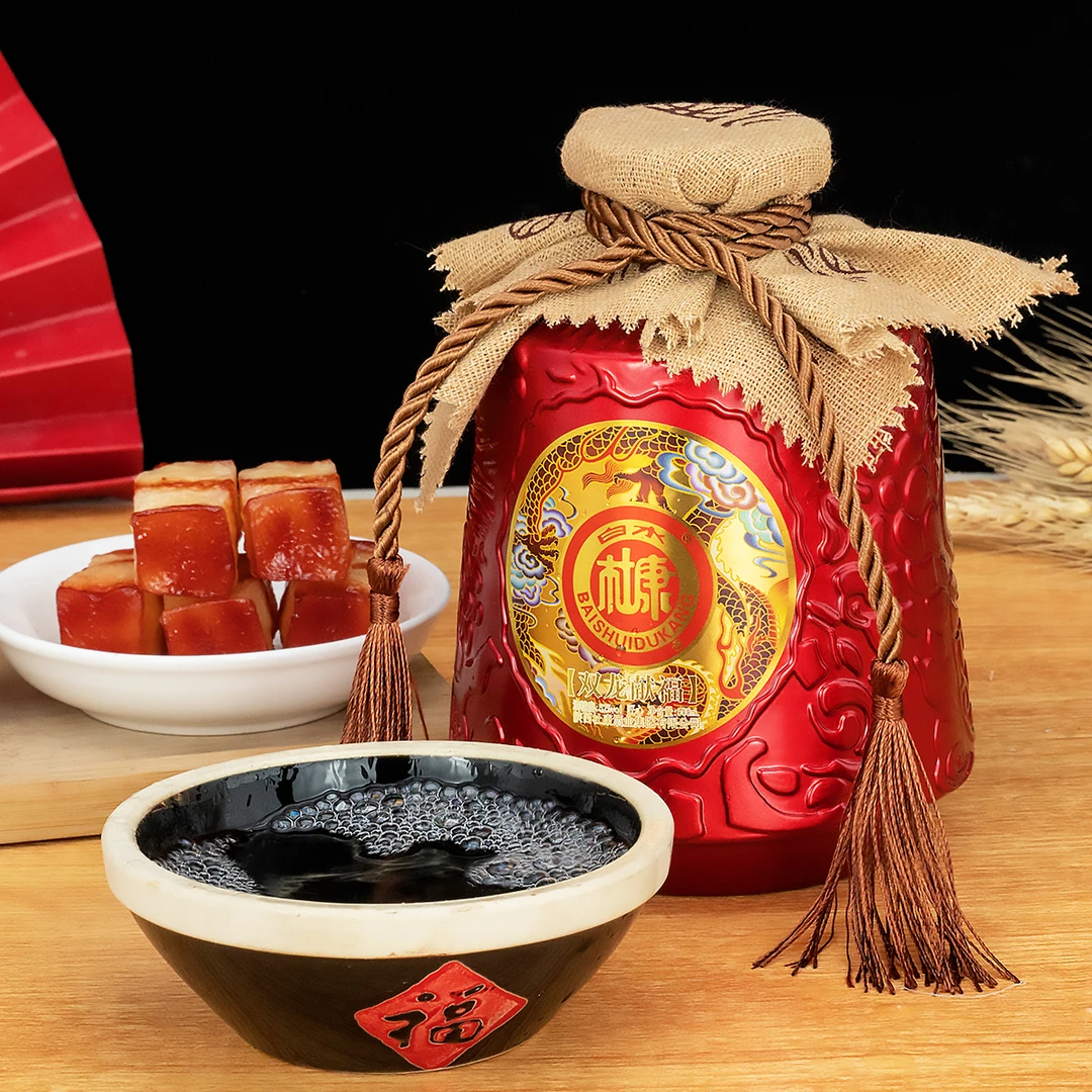 白水杜康双龙献福52度浓香型白酒单瓶试饮装（不含外箱）52度500