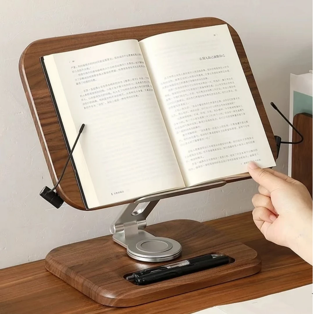 北美黑胡桃木质书架桌面阅读架实木34*23.5cm HHTYDJ-01