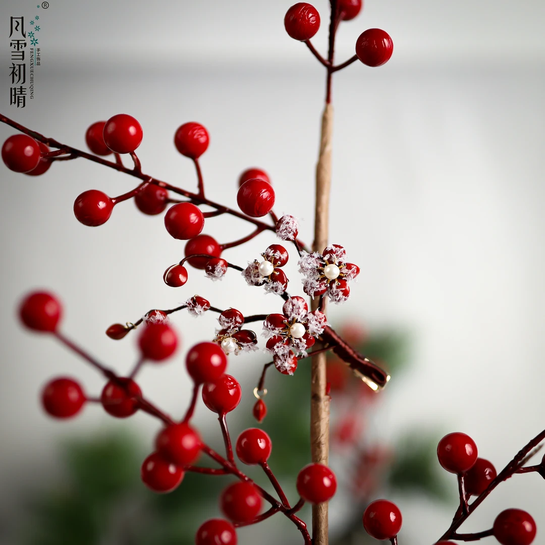 风雪初晴洛雪发夹手工百搭复古古风简约中式古典日常民族风超仙