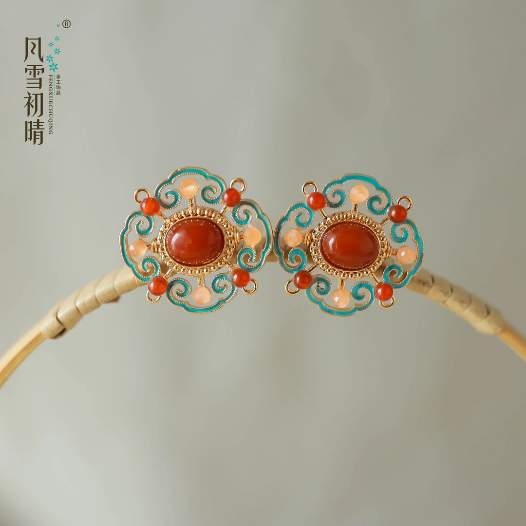 风雪初晴悟元发钿发簪 手工原创古典国风汉服日常清新古风配饰