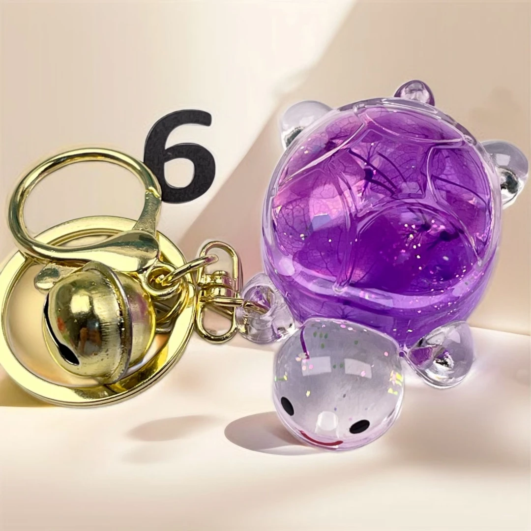 （主播拆）6CM乌龟钥匙扣干花款泡泡珠款DIY手工制作默认微瑕