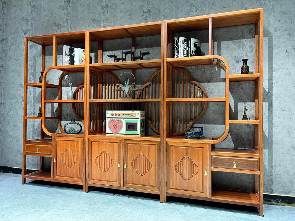 实木博古架三件套