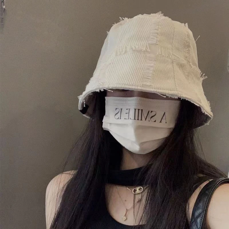 春夏新款韩版纯色渔夫帽子女设计师款个性水桶帽显脸小防晒帽盆帽