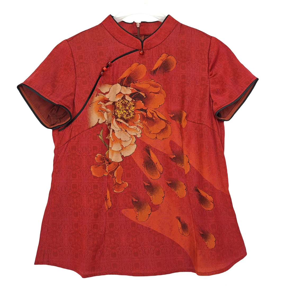 (特价)【山岚】新中式国风香云纱女士桑蚕丝上衣气质时尚23L017-1