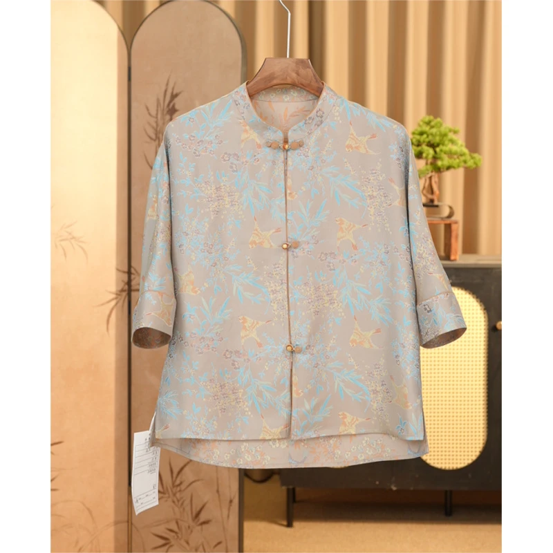 【落燕于归】新中式桑蚕丝异色罗双穿外套2415016