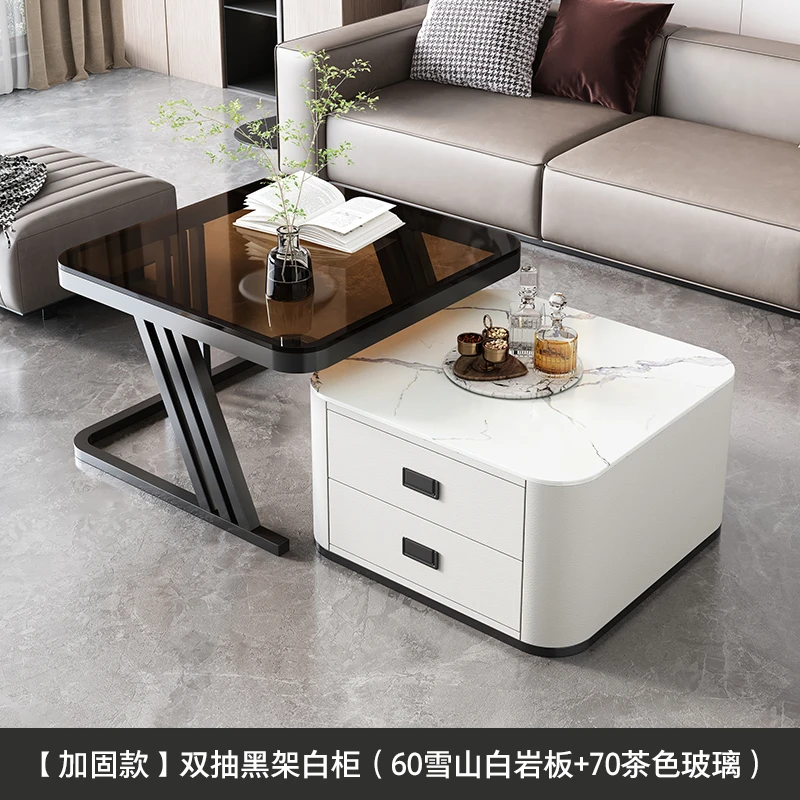 2024新款茶几客厅家用轻奢现代简约网红小户型岩板阳台方形茶几桌