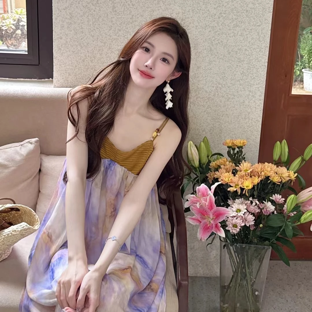 【小艺】（39-59）设计师连衣裙显瘦短款时尚夏季落肩