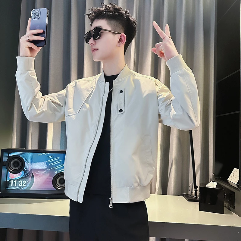 棒球服夹克外套男春秋季2023新款韩版潮流高级感痞帅百搭男装上衣