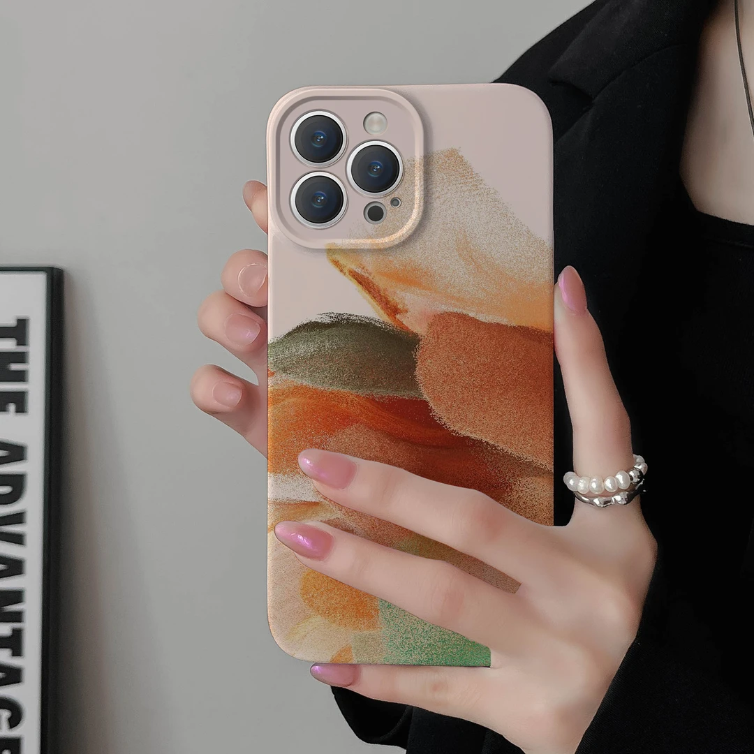 艺术花瓣适用苹果华为vivo小米oppo红米荣耀iPhone13手机菲林硬壳