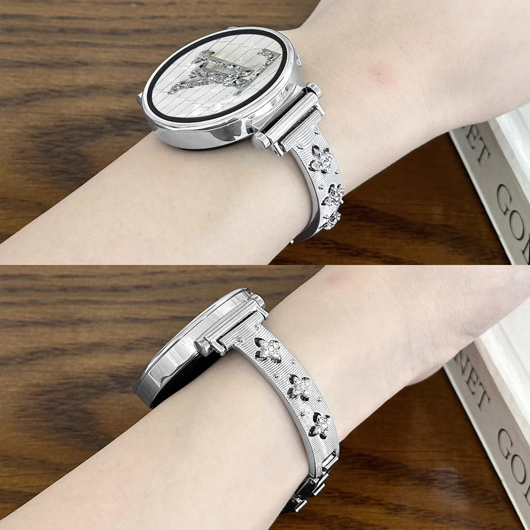 适用华为手表gt5/gt4表带创意watch新款金属手镯腕带41mm轻奢女神